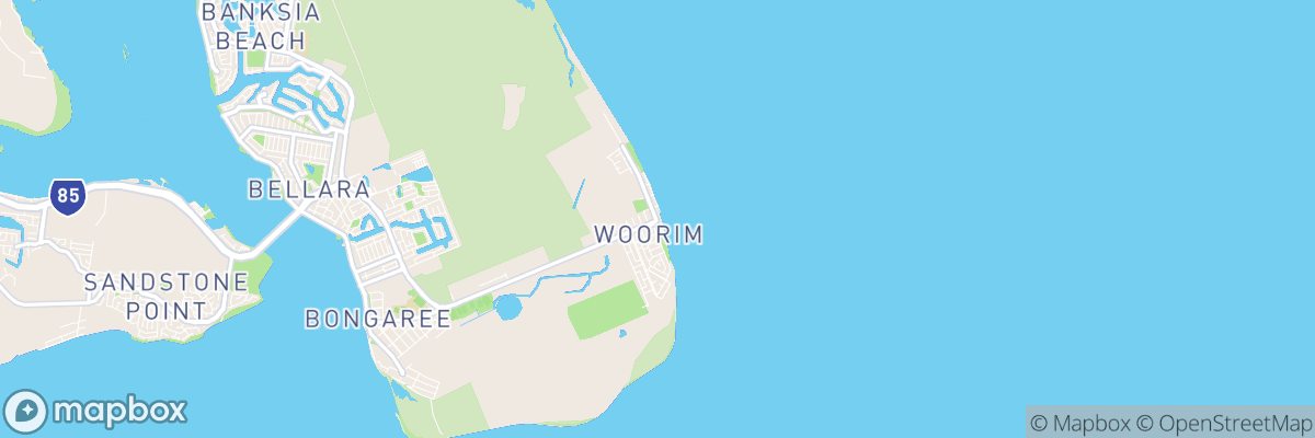 Woorim, Queensland map