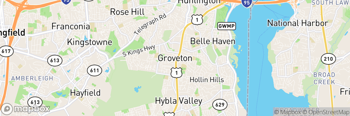 Groveton, Virginia map