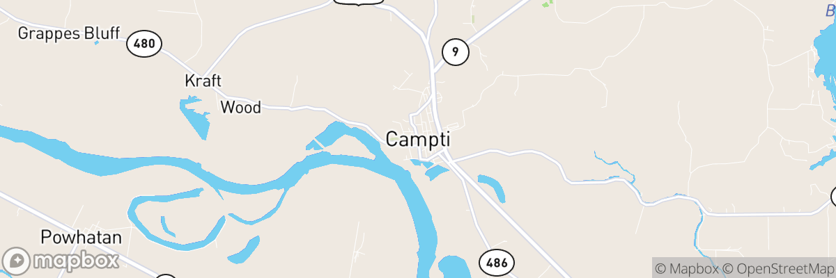 Campti, Louisiana map