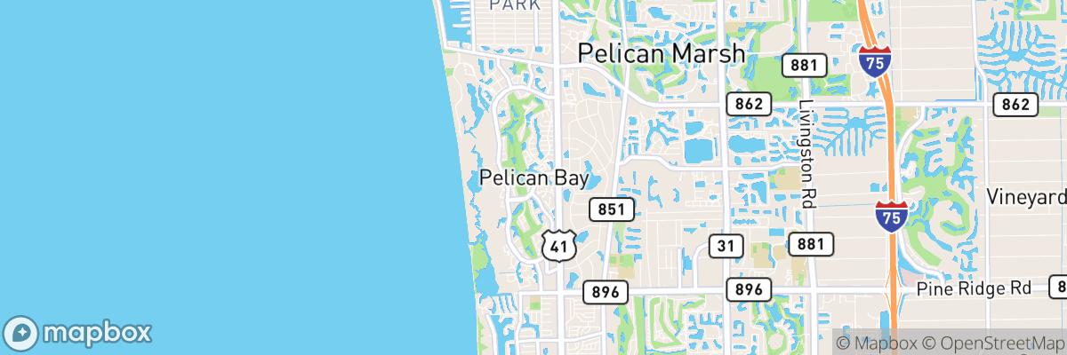 Pelican Bay, Florida map