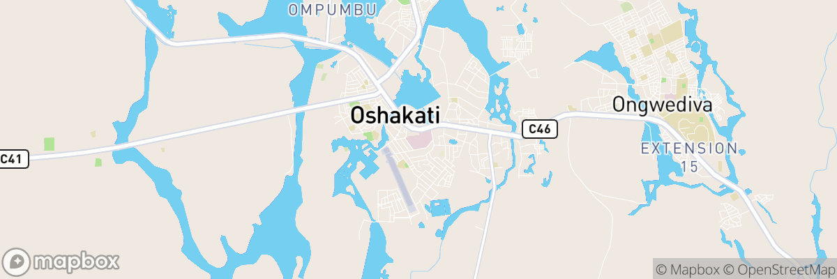 Oshakati, Oshana map