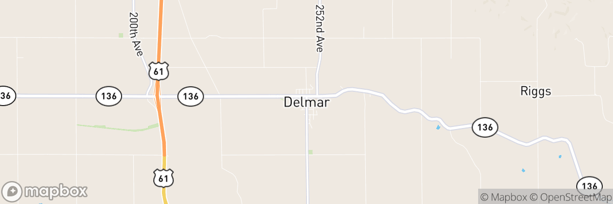 Delmar, Iowa map