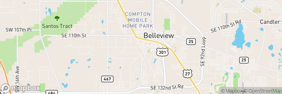 Belleview, Florida map