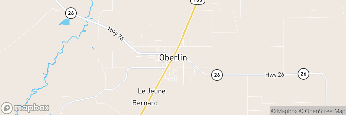 Oberlin, Louisiana map