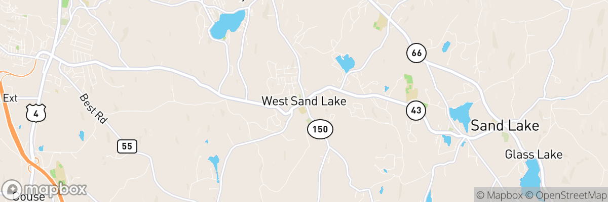 West Sand Lake, New York map