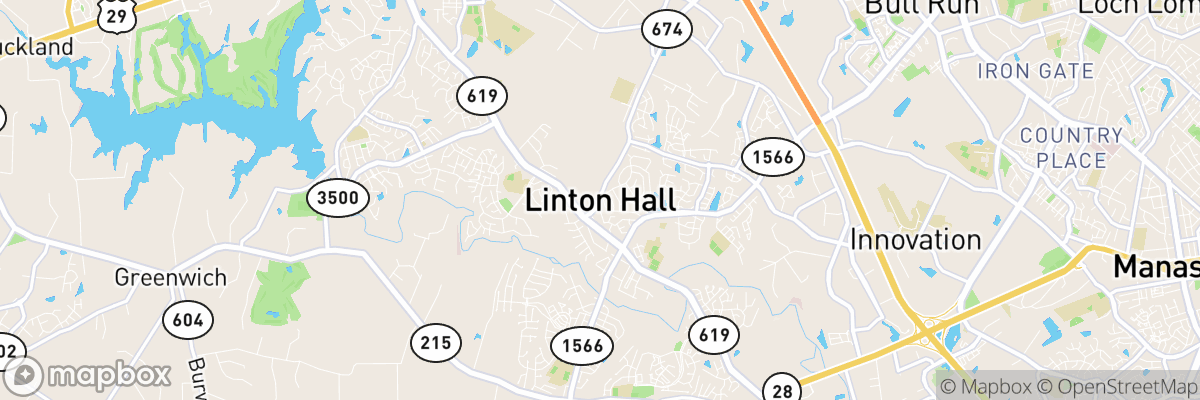 Linton Hall, Virginia map