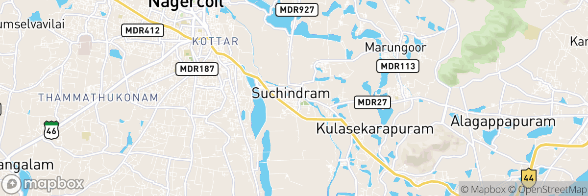 Suchindram, Tamil Nādu map