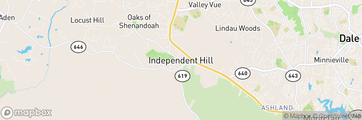 Independent Hill, Virginia map