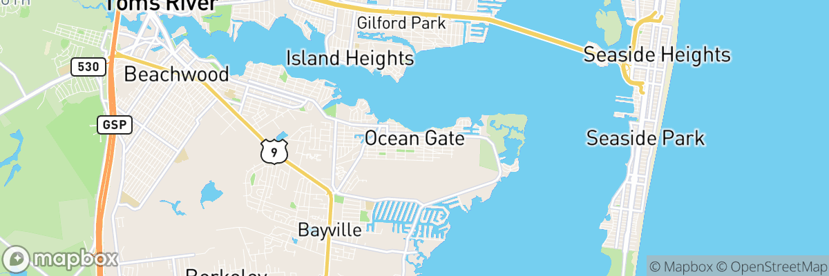 Ocean Gate, New Jersey map