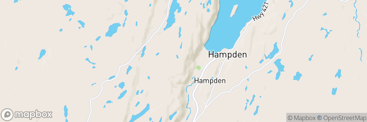 Hampden, Newfoundland and Labrador map