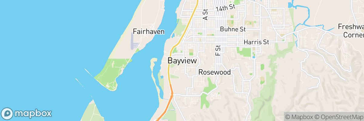 Bayview, California map