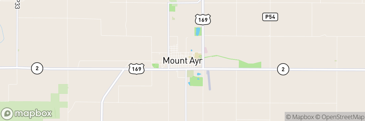 Mount Ayr, Iowa map