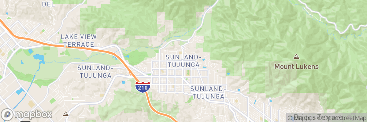 Sunland, California map