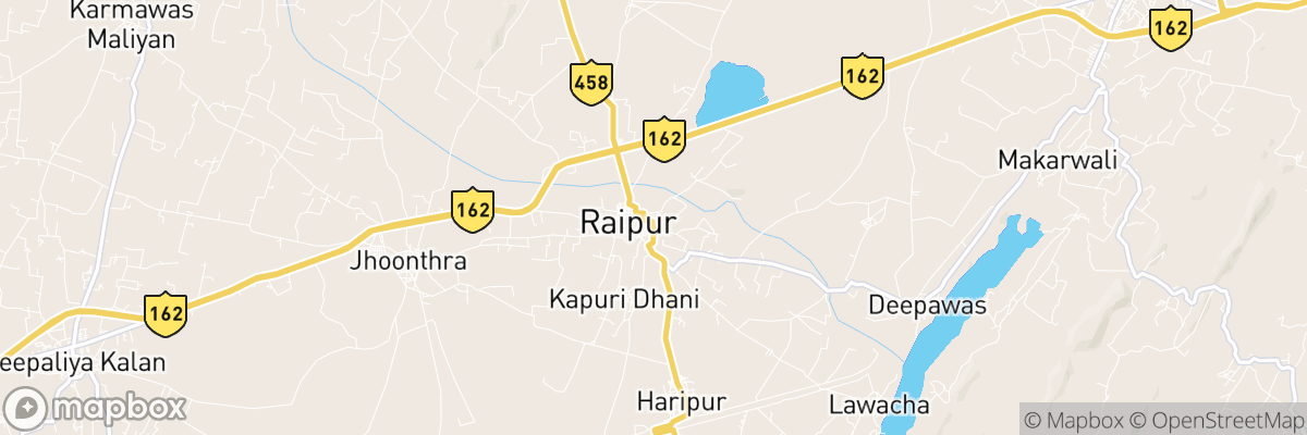 Raipur, Rājasthān map