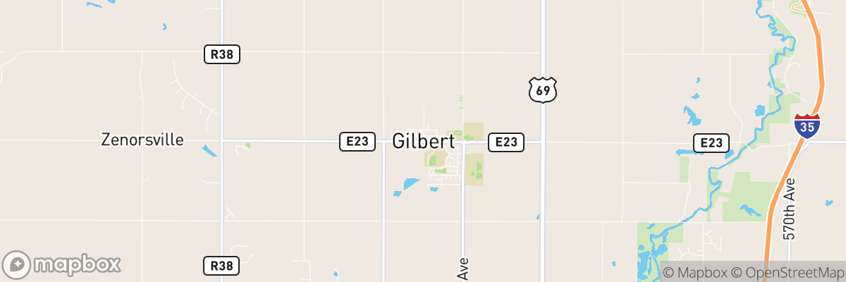 Gilbert, Iowa map