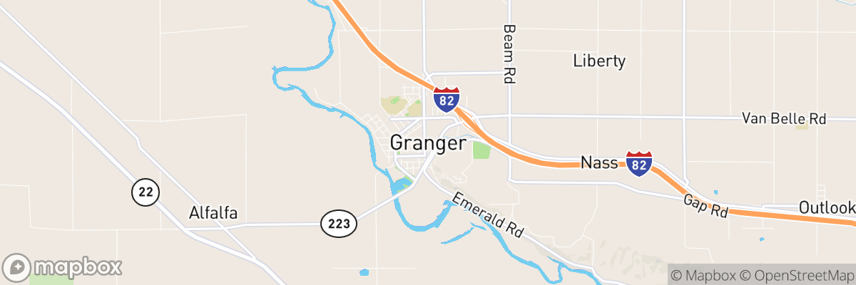 Granger, Washington map