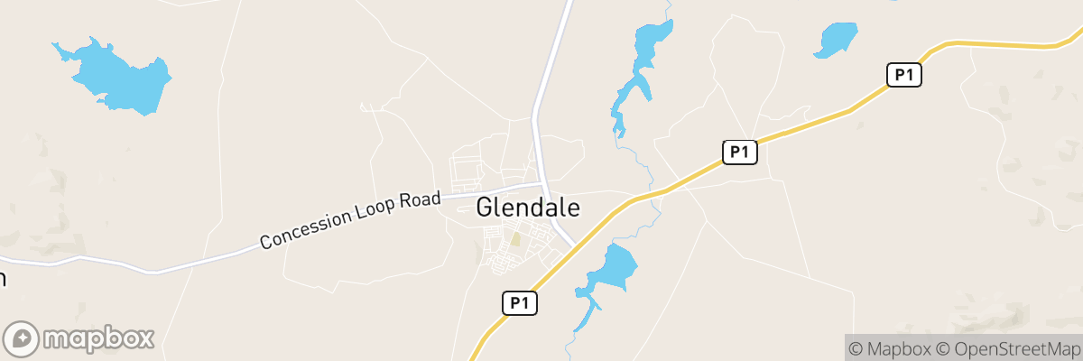 Glendale, Mashonaland Central Province map