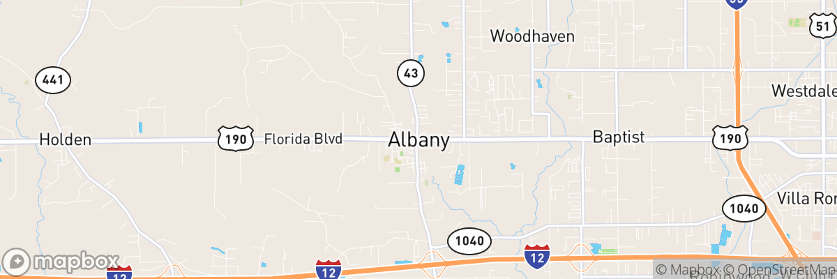 Albany, Louisiana map