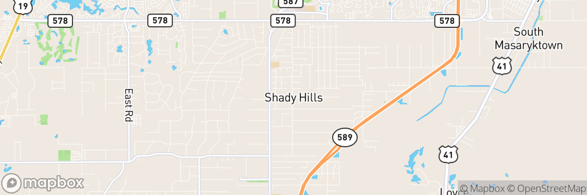 Shady Hills, Florida map