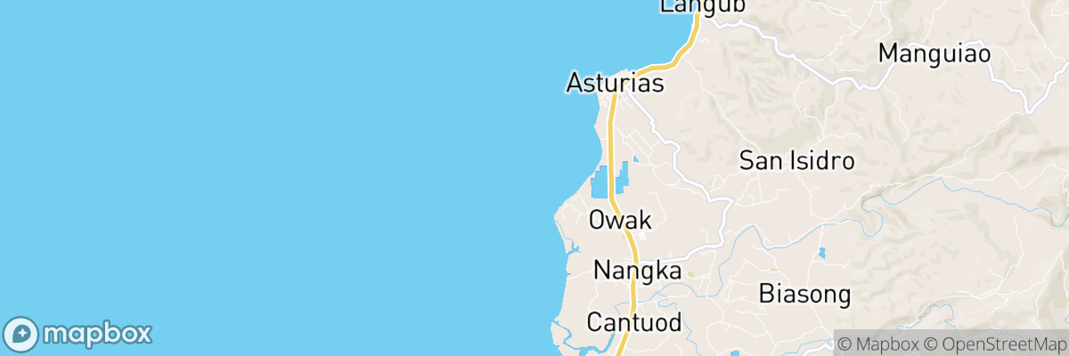 Owak, Central Visayas map