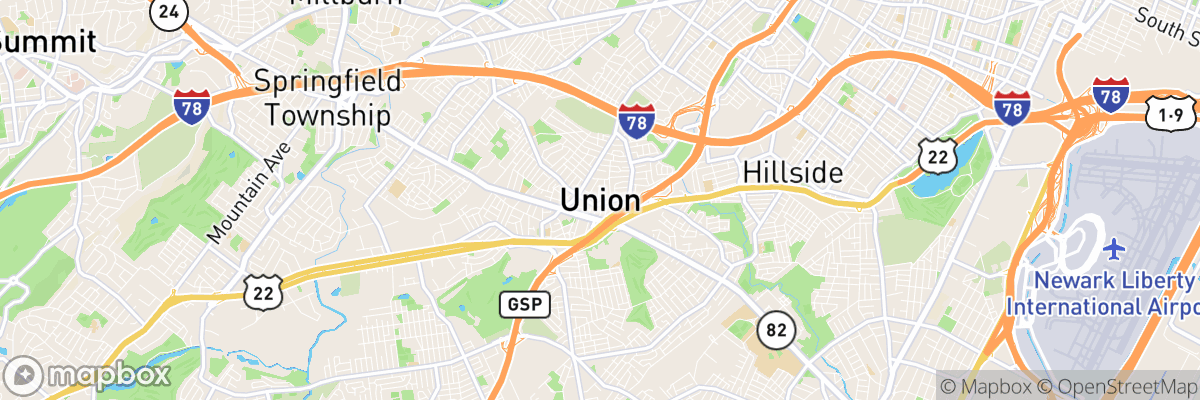 Union, New Jersey map