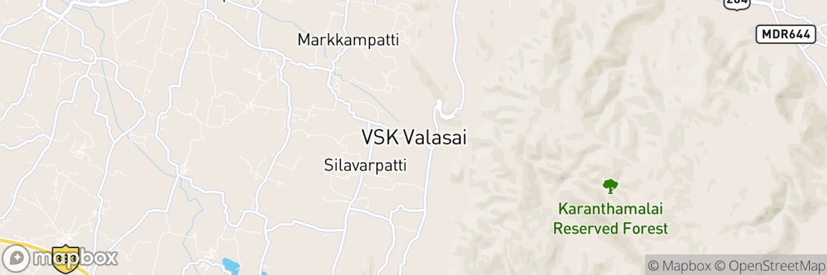 V.S.K.Valasai (Dindigul-Dist.), Tamil Nādu map