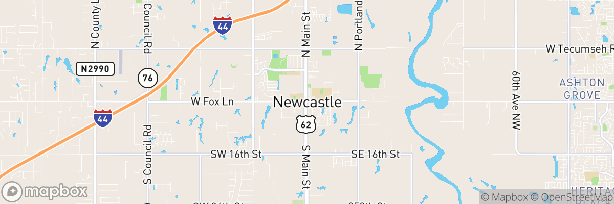 Newcastle, Oklahoma map