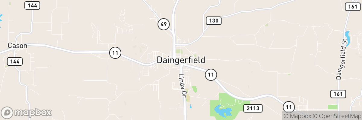 Daingerfield, Texas map