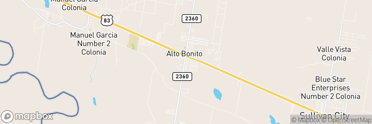 Alto Bonito Colonia, Texas map