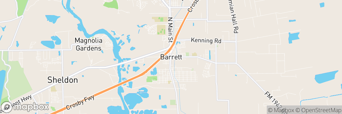 Barrett, Texas map