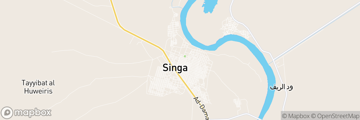 Singa, Sennar map