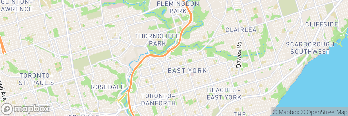 Old East York, Ontario map