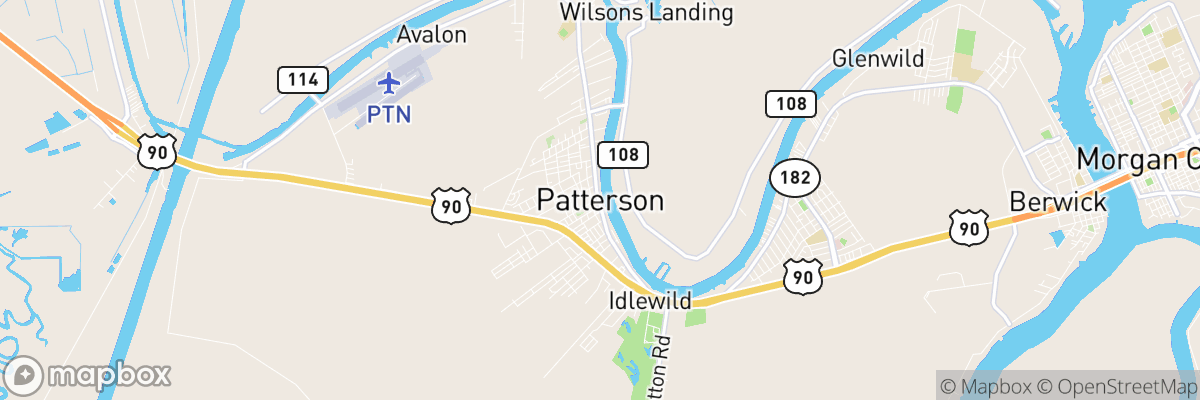 Patterson, Louisiana map