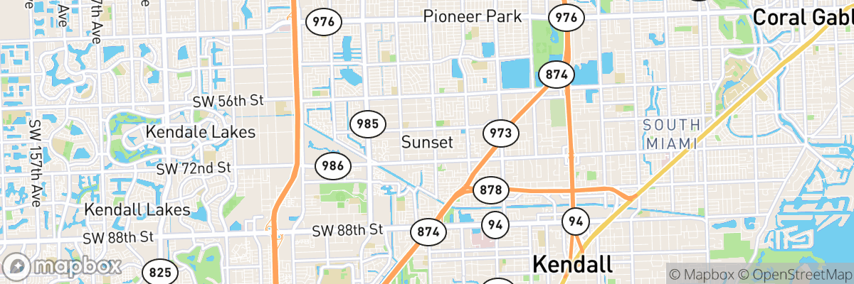 Sunset, Florida map