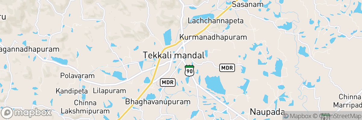 Tekkali, Andhra Pradesh map