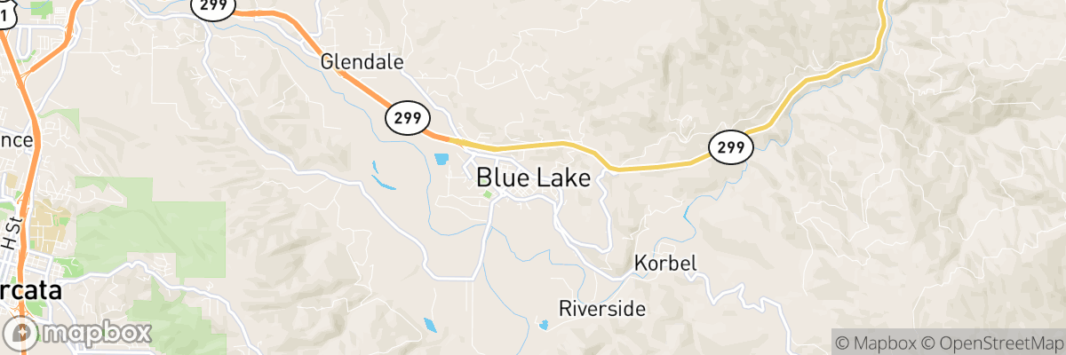 Blue Lake, California map