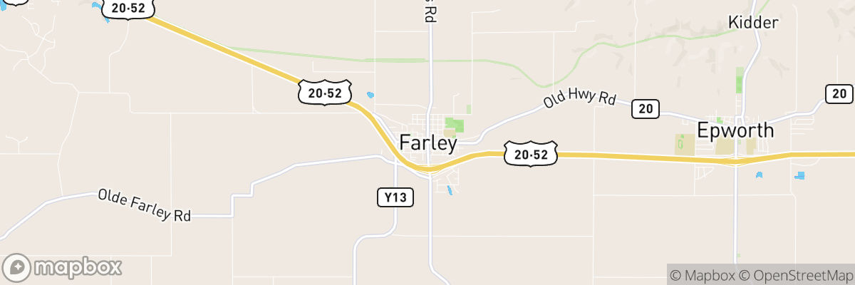 Farley, Iowa map