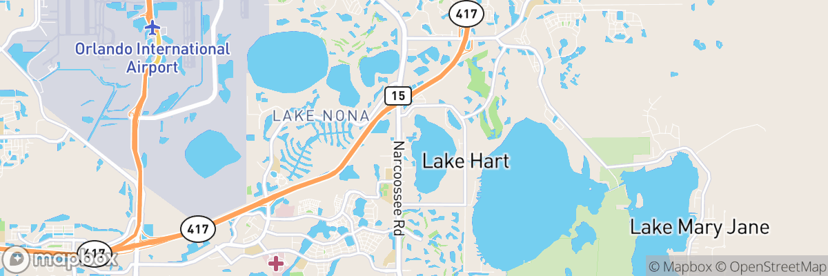 Lake Hart, Florida map