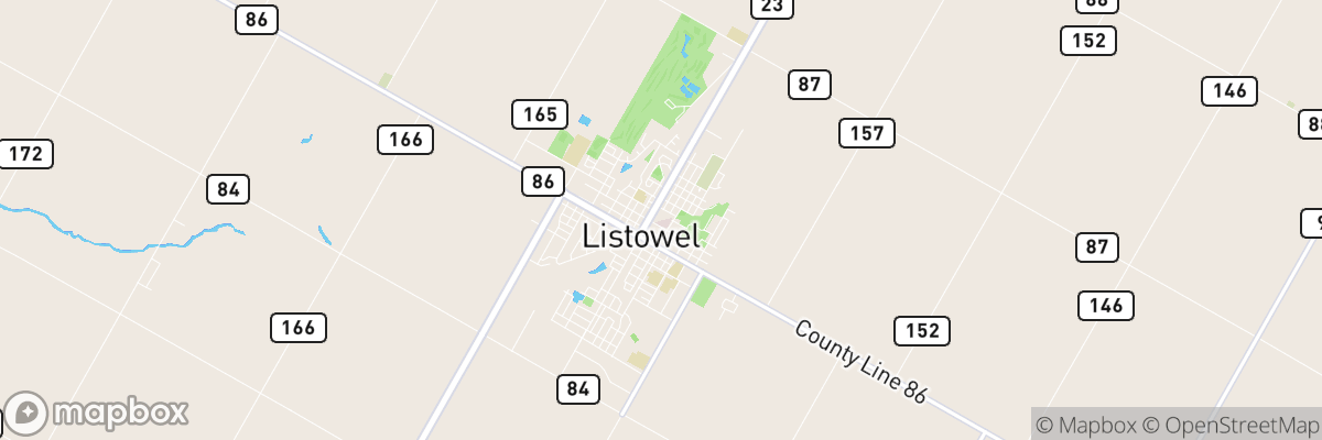 Listowel, Ontario map