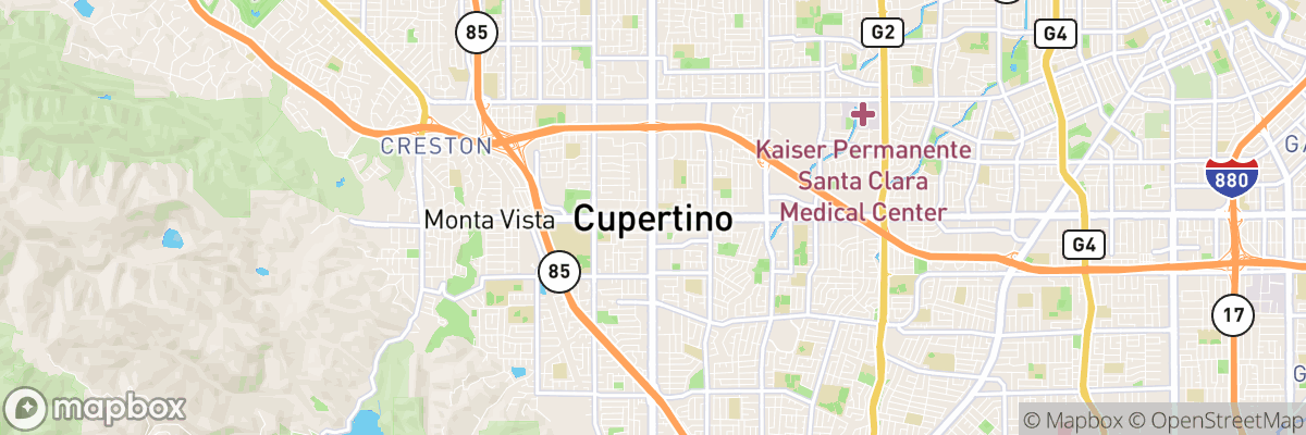 Cupertino Free map