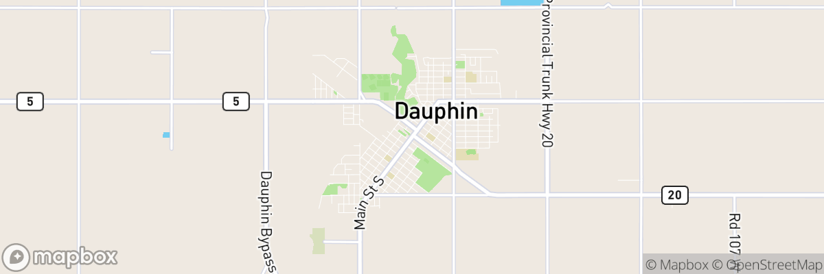 Dauphin, Manitoba map