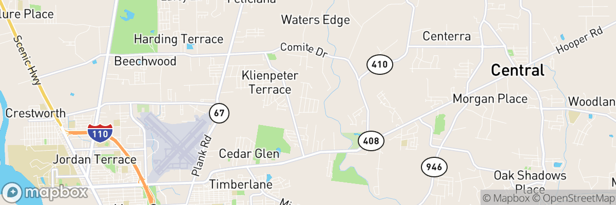 Greenwood, Louisiana map