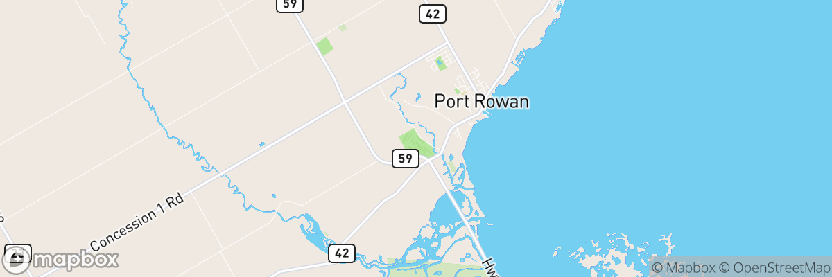 Port Rowan, Ontario map