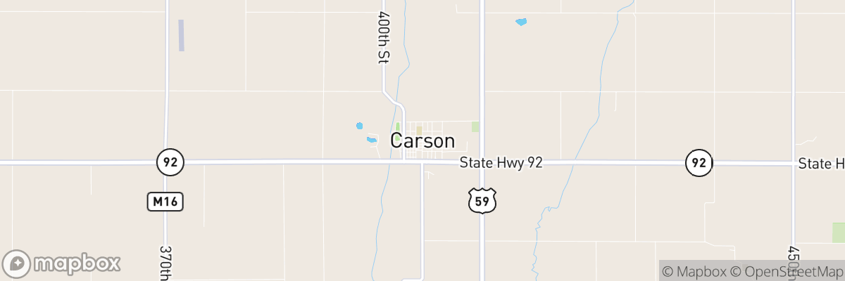 Carson, Iowa map