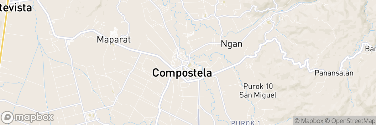 Compostela, Davao map