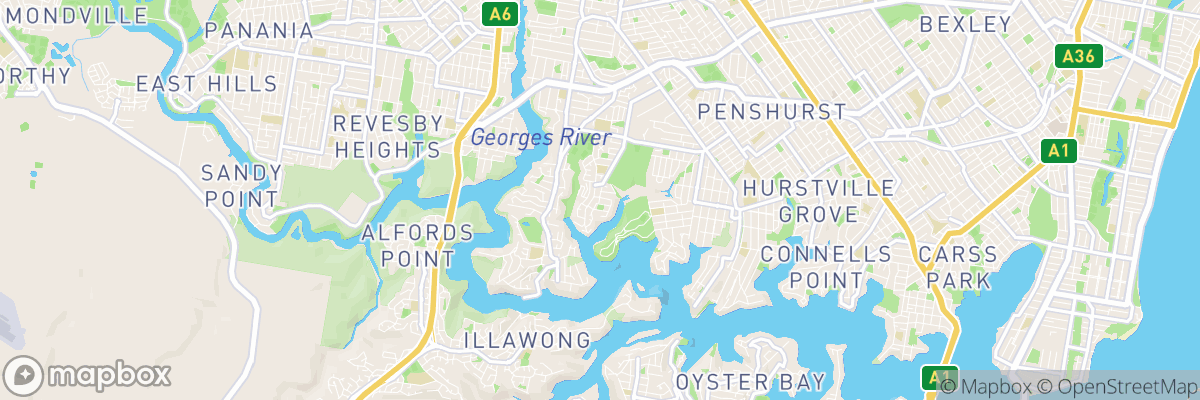 Peakhurst Heights, New South Wales map