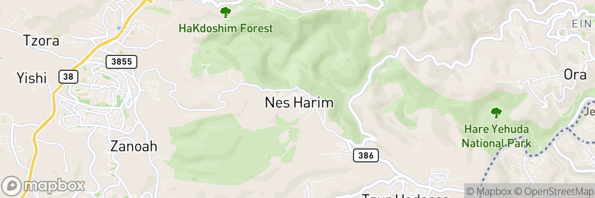 Nes Harim, Jerusalem map