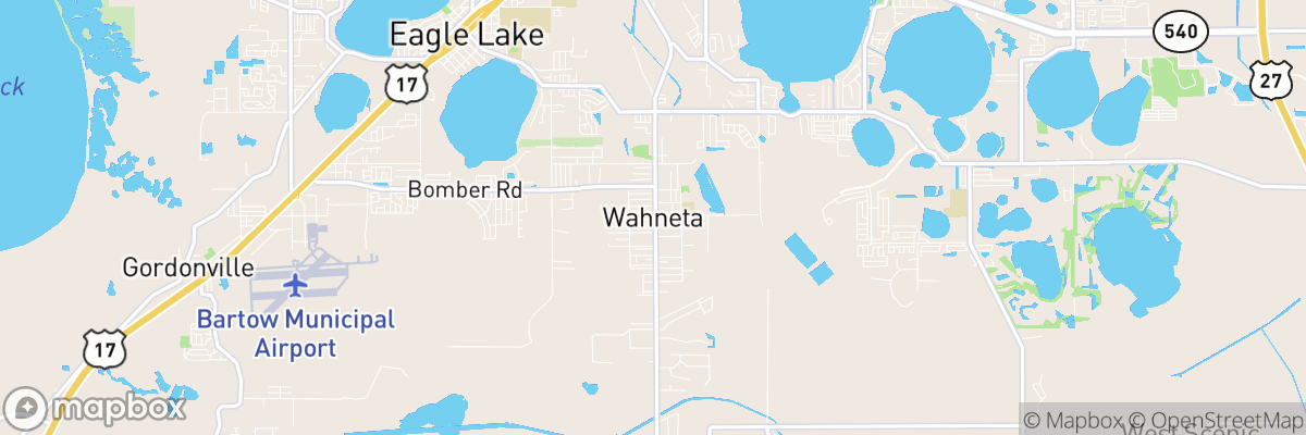 Wahneta, Florida map