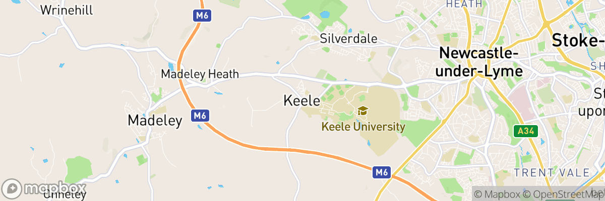 Keele, England map