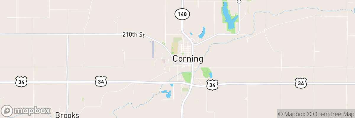 Corning, Iowa map